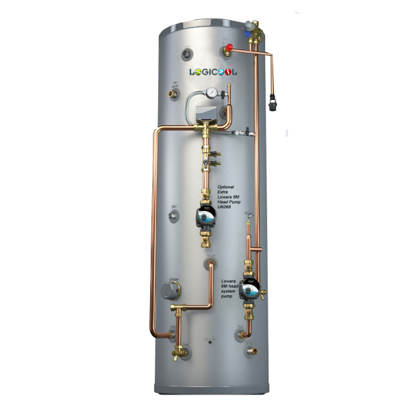 Logicool Pre-Plumbed inc. Buffer Standard & Slimline Heat Pump Cylinders (EN12897)